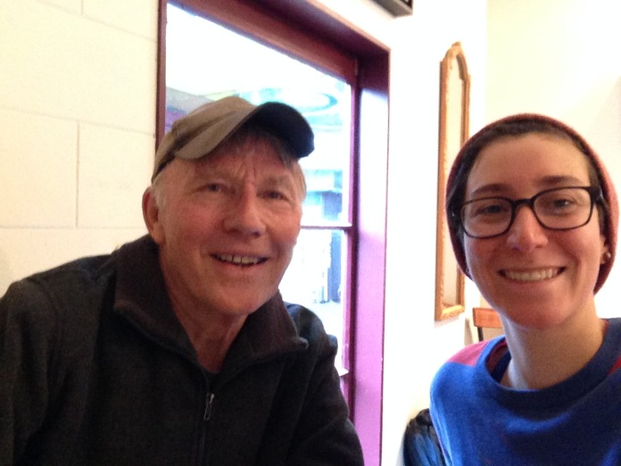 Ray and I at the Chai Tea House. Here, we met Saul, who gave me cloves to help numb my toothache.